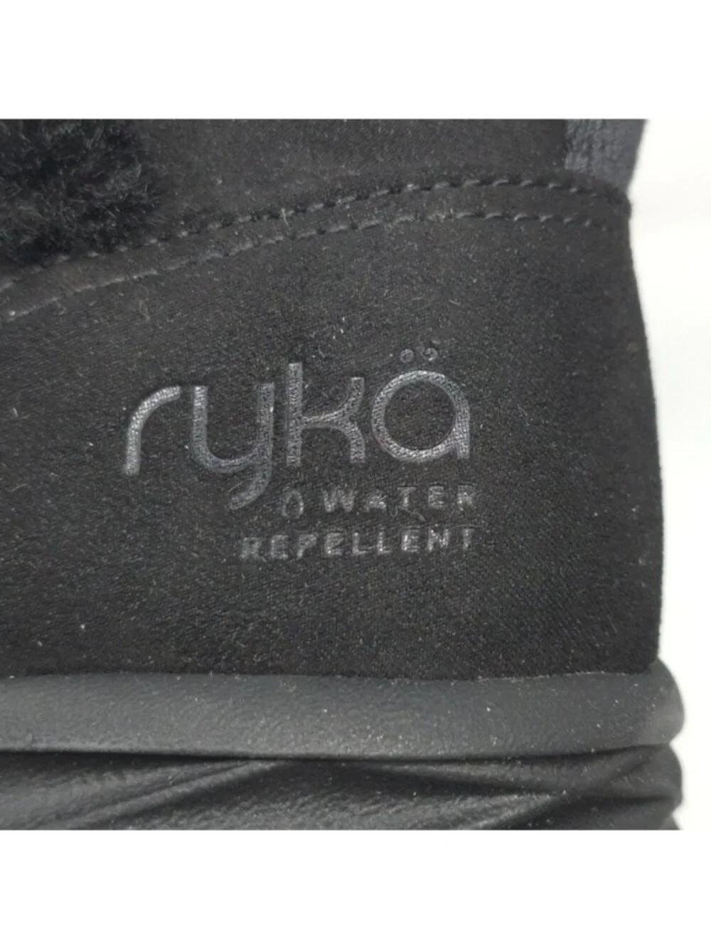 Ryka Nimbus Black Water Repellent Faux Fur Booties Size 9.5M